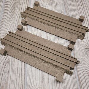 Thomas & Friends Trackmaster Bridge Ramp Track Tan 2009 9 Inch Set 2pc